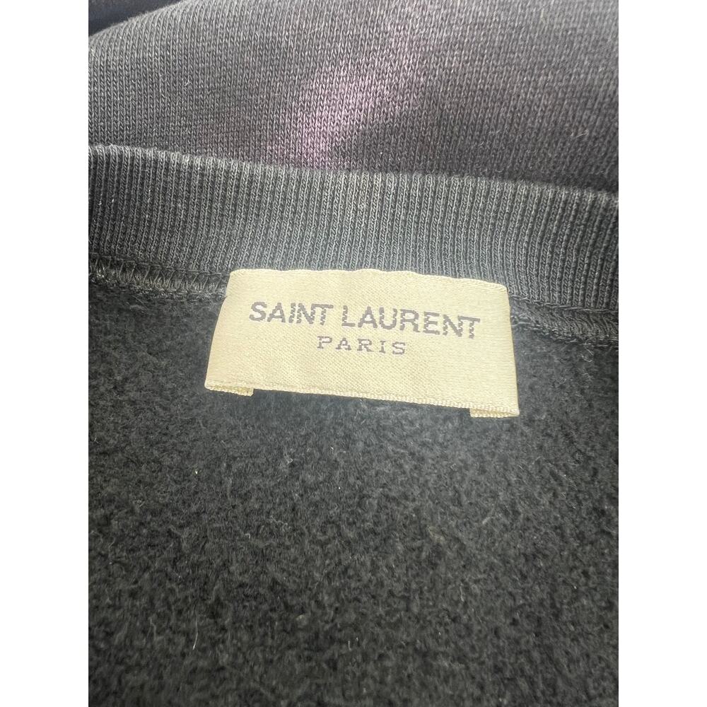 Saint Laurent Paris Tie Dye Logo Sweatshirt Blue Purple Cotton Size S - Picture 10 of 12